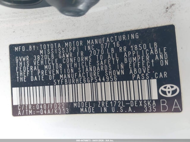 Toyota Corolla S Plus 2016 5YFBURHE6GP544956 Image 9