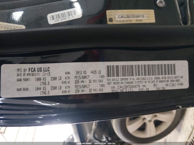 1C4NJCBA7GD640770 Jeep Compass Sport