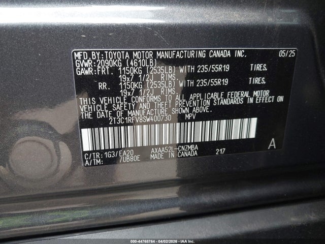 Toyota Rav4 Xle Premium 2025 2T3C1RFV8SW400730 Image 9