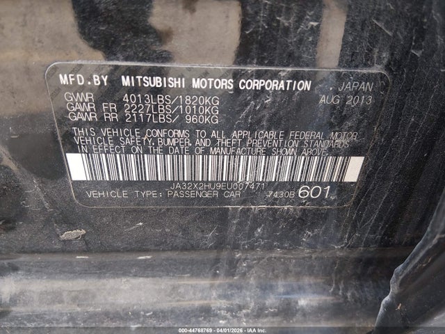 2014 MITSUBISHI LANCER SPORTBACK JA32X2HU9EU007471 Photo 8