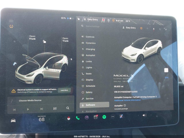 Aukcja sprzedaży 2021 Tesla Model Y Long Range Dual Motor All-wheel Drive, vin: 5YJYGDEE5MF122550, numer aukcji: 44768770