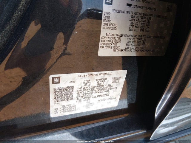 Продаж на аукціоні авто 2020 Gmc Sierra 2500hd 4wd  Standard Bed Denali, vin: 1GT49REY2LF260718, номер лоту: 44768790