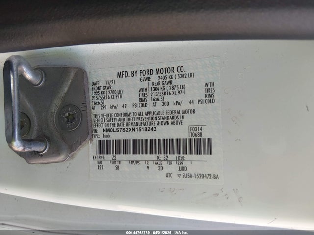 2022 FORD TRANSIT CONNECT NM0LS7S2XN1518243 Photo 8