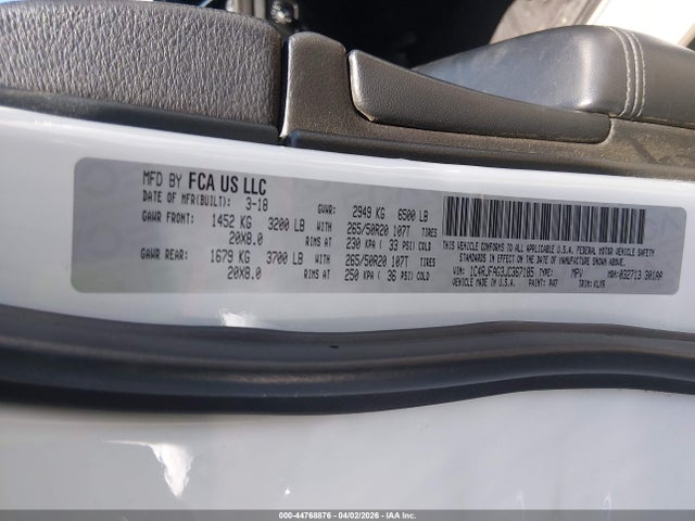 Aukcja sprzedaży 2018 Jeep Grand Cherokee Altitude 4x4, vin: 1C4RJFAG3JC367185, numer aukcji: 44768876