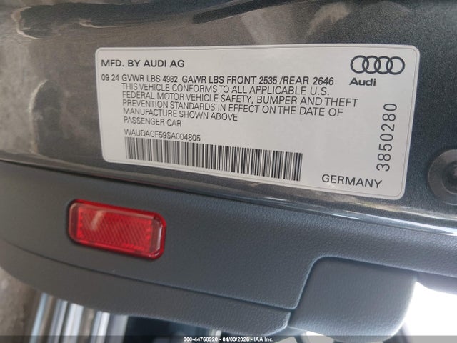 2025 AUDI A5 SPORTBACK WAUDACF59SA004805 Photo 8
