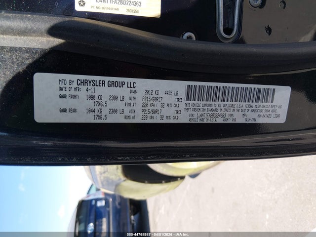 Продажа на аукционе авто 2011 Jeep Compass, vin: 1J4NT1FA2BD224363, номер лота: 44768987