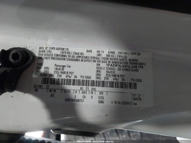Ford FOCUS ST 2017 1FADP3L92HL348150 Image 9