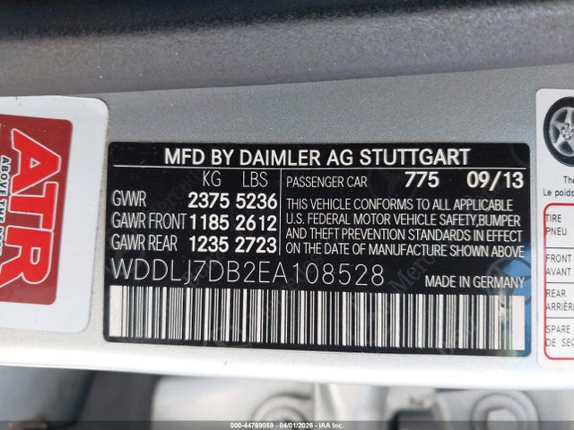 2014 MERCEDES-BENZ CLS 550 WDDLJ7DB2EA108528 Photo 8