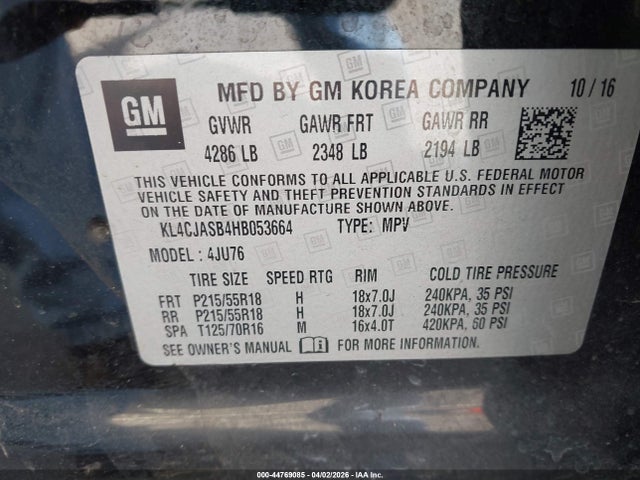 2017 BUICK ENCORE KL4CJASB4HB053664 Photo 8