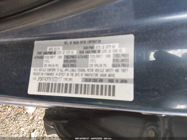 44769127 :رقم المزاد ، JM3KFACM7K1572117 vin ، 2019 Mazda Cx-5 Touring مزاد بيع