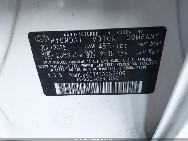 KMHL24JJ4TA135689 Hyundai Sonata Hybrid Blue