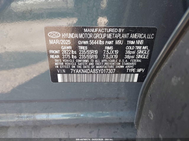 Hyundai Ioniq 5 Sel 2025 7YAKN4DA8SY017307 Image 9