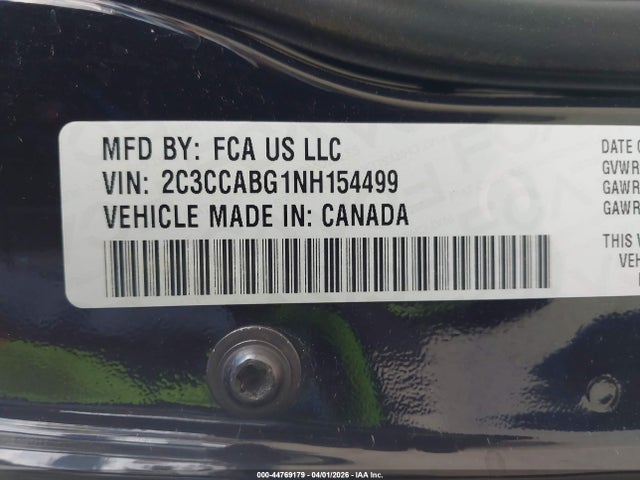 Aukcja sprzedaży 2022 Chrysler 300 S, vin: 2C3CCABG1NH154499, numer aukcji: 44769179
