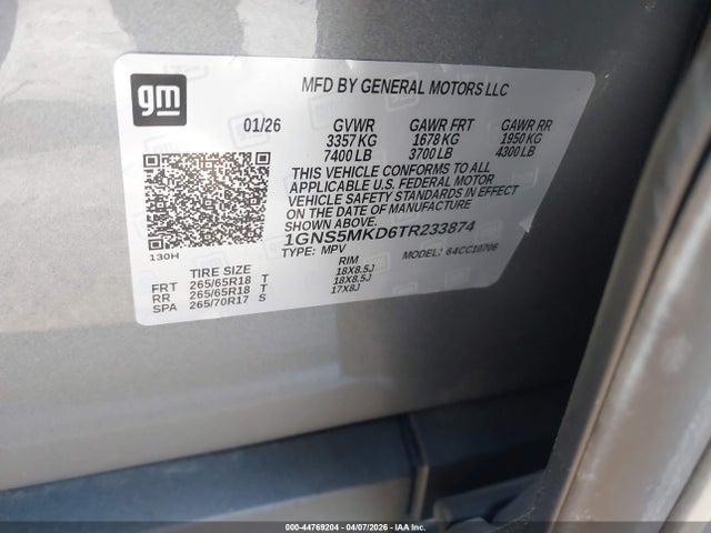 Chevrolet Tahoe Ls 2026 1GNS5MKD6TR233874 Image 9