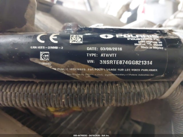 3NSRTE874GG821314 Polaris Ranger Xp