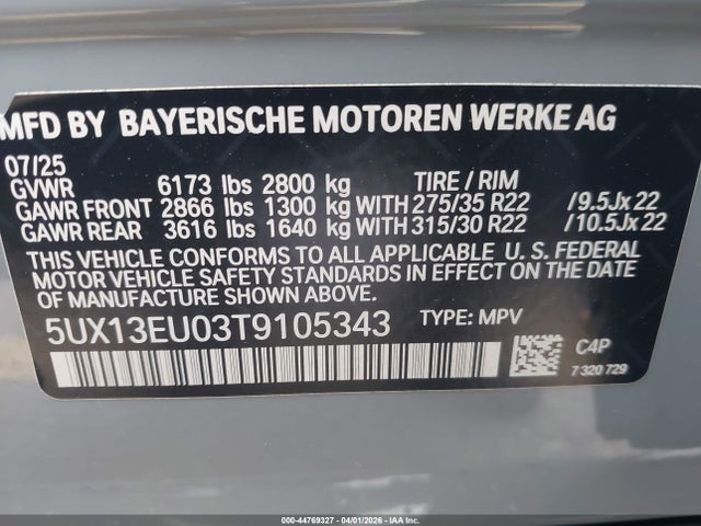 BMW X5 Sdrive40i 2026 5UX13EU03T9105343 Image 9