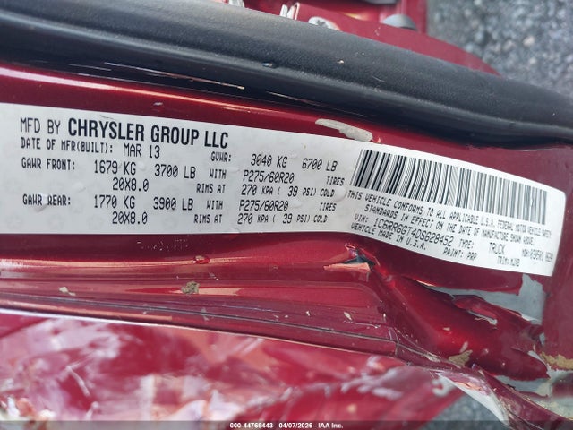 2013 Ram 1500 Lone Star მანქანა იყიდება აუქციონზე, vin: 1C6RR6GT4DS628452, აუქციონის ნომერი: 44769443