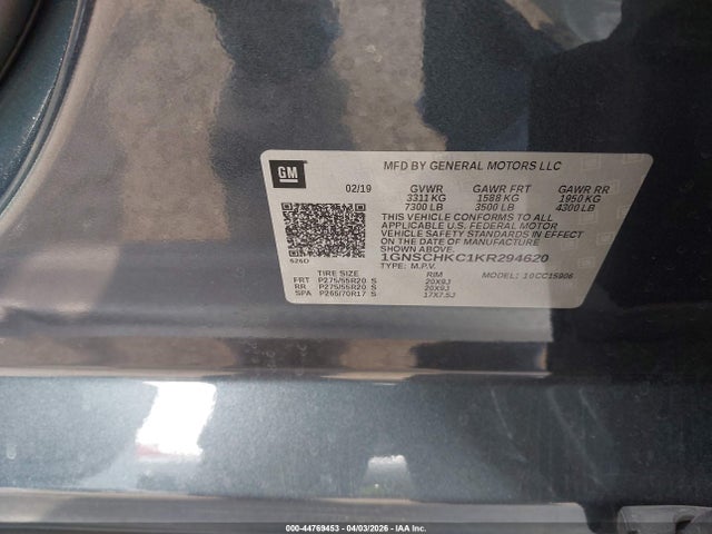 Chevrolet Suburban Lt 2019 1GNSCHKC1KR294620 Image 9