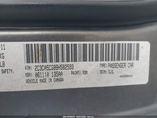 2011 CHRYSLER 300 2C3CA5CG8BH582593 Photo 8
