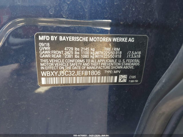 WBXYJ5C32JEF81806 BMW X2 Xdrive28i