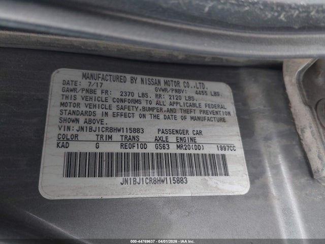 JN1BJ1CR8HW115883 Nissan Rogue Sport Sv