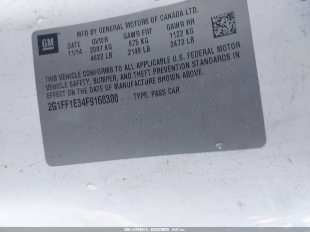 Продаж на аукціоні авто 2015 Chevrolet Camaro 2lt, vin: 2G1FF1E34F9168300, номер лоту: 44769640