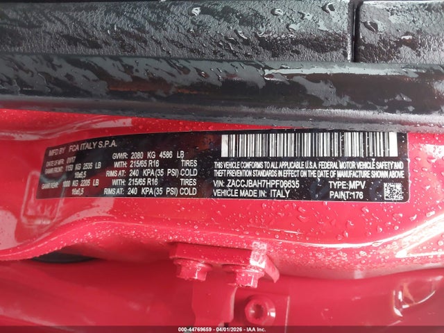 Продажа на аукционе авто 2017 Jeep Renegade Sport 4x4, vin: ZACCJBAH7HPF06635, номер лота: 44769659