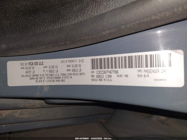 2015 CHRYSLER 200 1C3CCCBG7FN677966 Photo 8