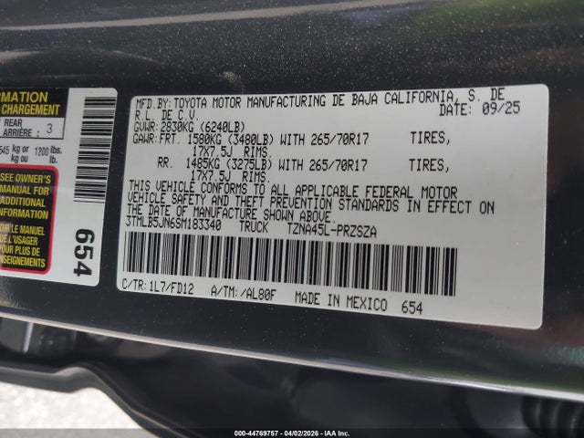3TMLB5JN6SM183340 Toyota Tacoma Trd Off Road