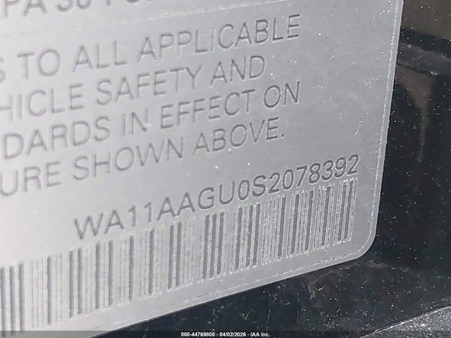 WA11AAGU0S2078392 Audi All-new Q5 Premium Tfsi Quattro S Tronic