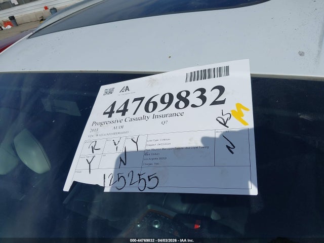 Продаж на аукціоні авто 2013 Audi Q7 3.0t Premium, vin: WA1LGAFE0DD010103, номер лоту: 44769832