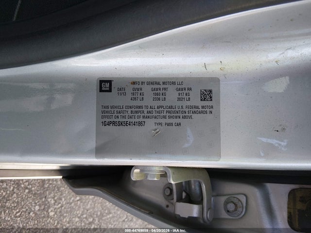 Продаж на аукціоні авто 2014 Buick Verano Convenience Group, vin: 1G4PR5SK5E4141867, номер лоту: 44769859