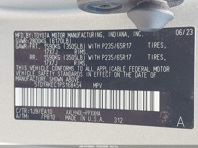 2023 TOYOTA SIENNA 5TDYRKEC1PS168454 Photo 8