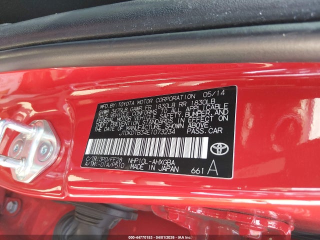 JTDKDTB34E1073234 Toyota Prius C Three