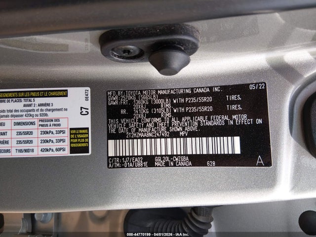 Продаж на аукціоні авто 2022 Lexus Rx 350, vin: 2T2HZMAA8NC247492, номер лоту: 44770199