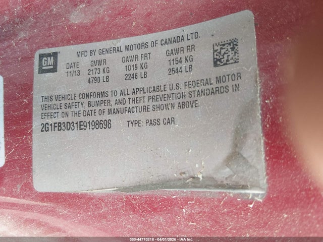 2014 CHEVROLET CAMARO 2G1FB3D31E9198698 Photo 8