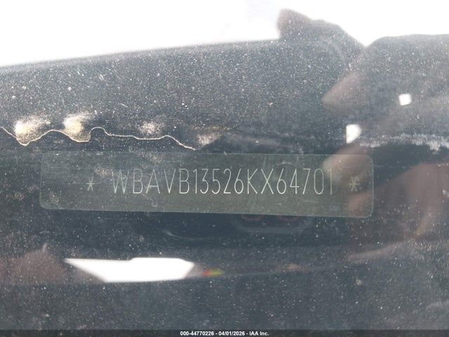 44770226 :رقم المزاد ، WBAVB13526KX64701 vin ، 2006 Bmw 325i مزاد بيع