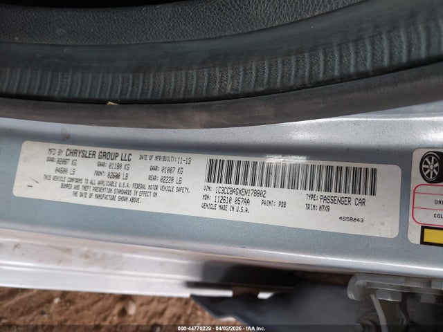 Продаж на аукціоні авто 2014 Chrysler 200 Lx, vin: 1C3CCBAGXEN178802, номер лоту: 44770229