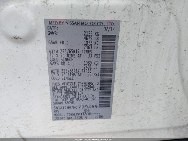 Nissan ROGUE S 2017 5N1AT2MV7HC799469 Image 9