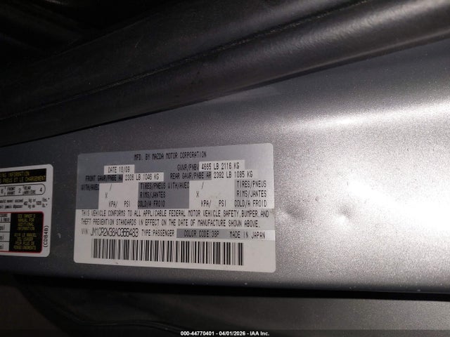 Продаж на аукціоні авто 2010 Mazda Mazda5 Sport, vin: JM1CR2W38A0366483, номер лоту: 44770401