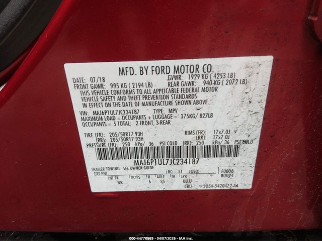 Ford Ecosport Se 2018 MAJ6P1UL7JC234187 Image 9