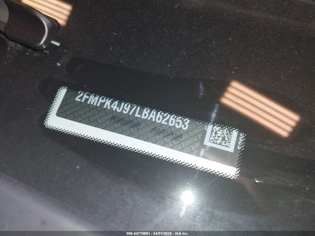 44770691 :رقم المزاد ، 2FMPK4J97LBA62653 vin ، 2020 Ford Edge Sel مزاد بيع