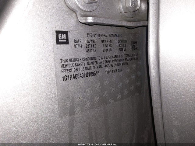2015 CHEVROLET VOLT 1G1RA6E49FU109618 Photo 8