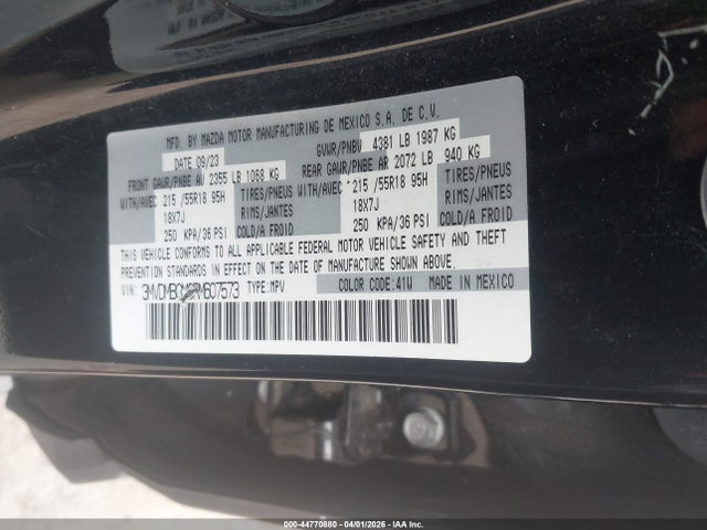2024 Mazda Cx-30 2.5 S Preferred Package მანქანა იყიდება აუქციონზე, vin: 3MVDMBCM0RM607573, აუქციონის ნომერი: 44770880