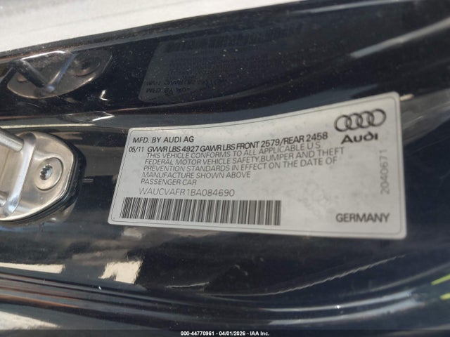 2011 AUDI S5 WAUCVAFR1BA084690 Photo 8