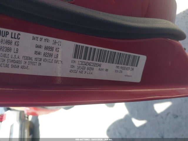 2012 Dodge Caliber Sxt Plus მანქანა იყიდება აუქციონზე, vin: 1C3CDWEA6CD529346, აუქციონის ნომერი: 44770963