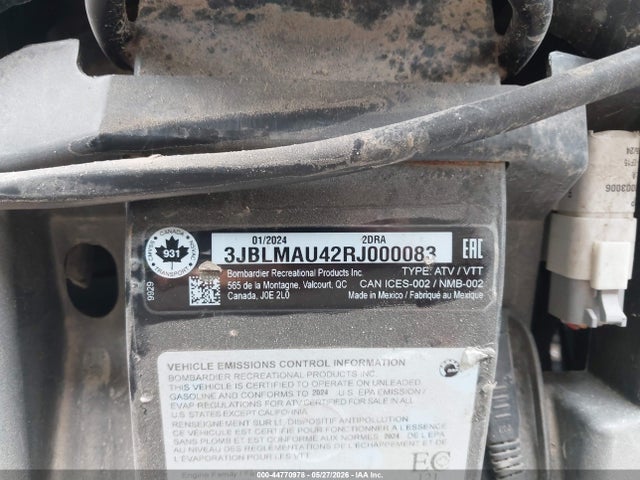 Can-Am Outlander Max 850 Dps 2024 3JBLMAU42RJ000083 Image 10