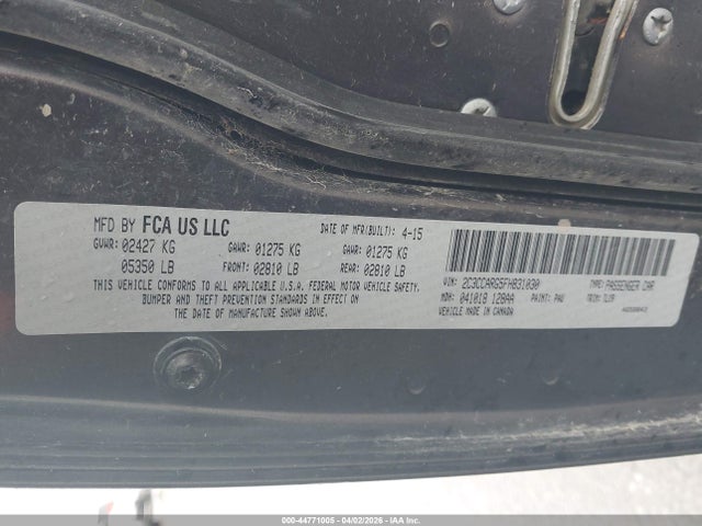Aukcja sprzedaży 2015 Chrysler 300 Limited, vin: 2C3CCARG5FH831030, numer aukcji: 44771005