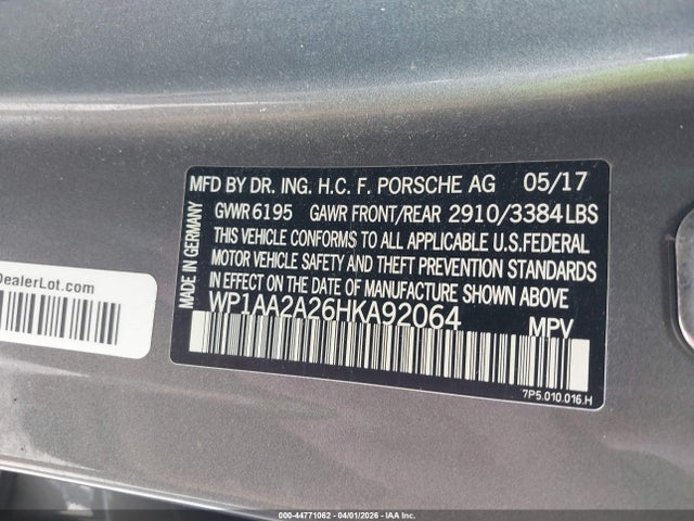 2017 PORSCHE CAYENNE WP1AA2A26HKA92064 Photo 8