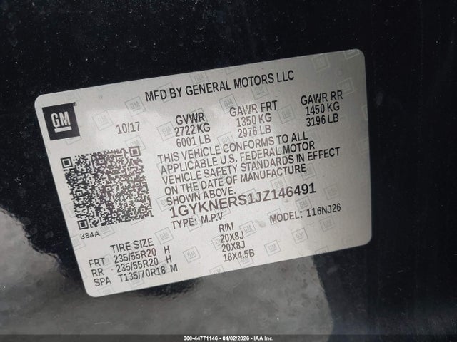 2018 CADILLAC XT5 1GYKNERS1JZ146491 Photo 8